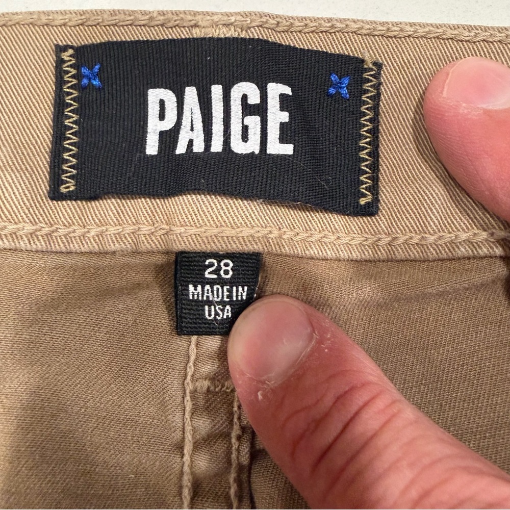 Paige Men’s Lennox Slim Fit Stretch Light Brown Jeans 28x26 - Picture 7 of 9